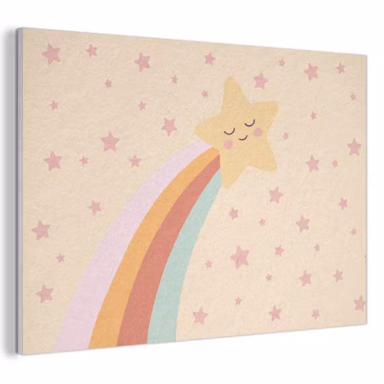 Acoustic Panel - Star - Rainbow - Night - Illustration - Pastel — 1