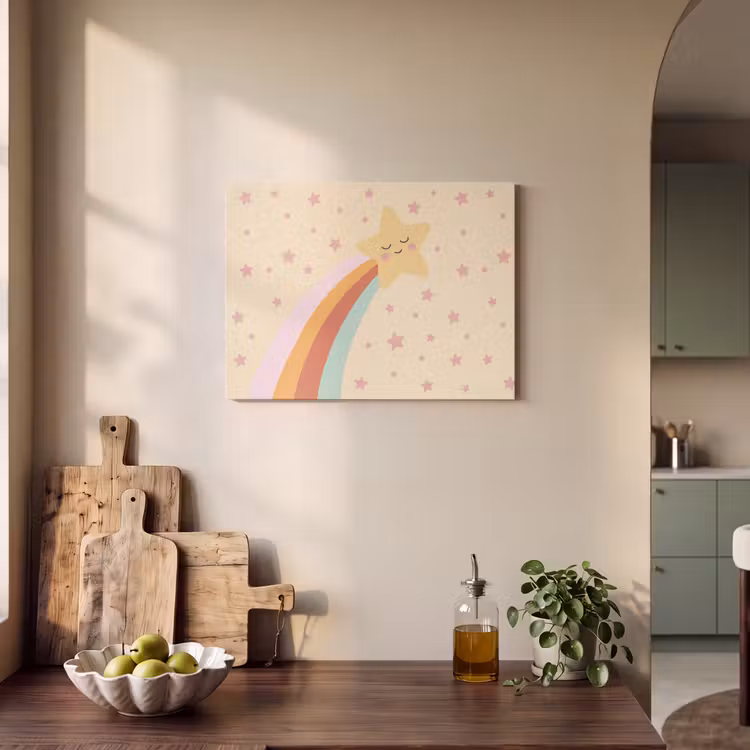 Acoustic Panel - Star - Rainbow - Night - Illustration - Pastel — 3