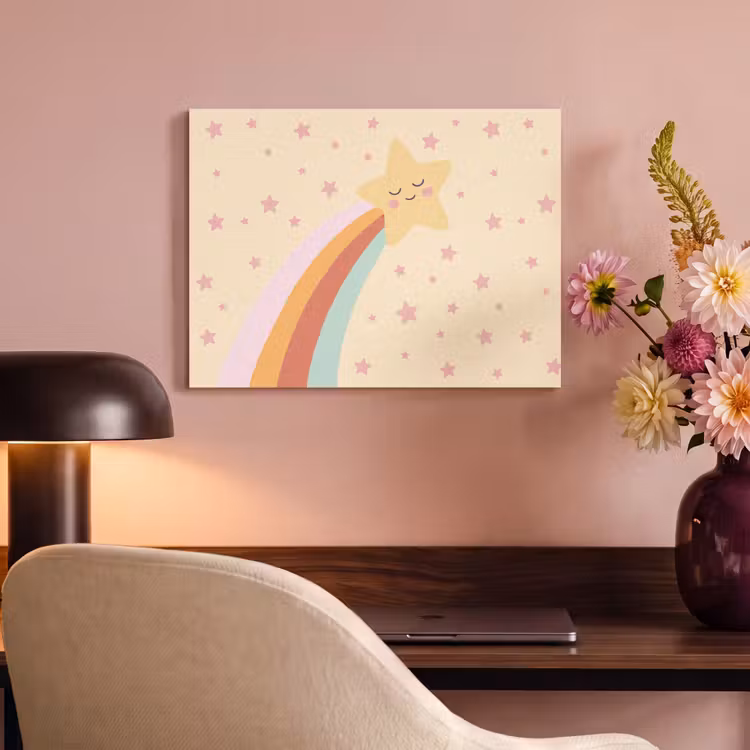 Acoustic Panel - Star - Rainbow - Night - Illustration - Pastel — 4