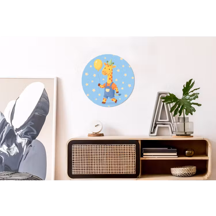 Wall circle - Aluminum - Animals - Giraffe - Balloon - Party - Children's Room — 3