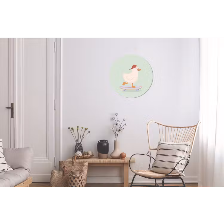 Wall circle - Aluminum - Bird - Skateboard - Animals - Cartoon - Playful — 2