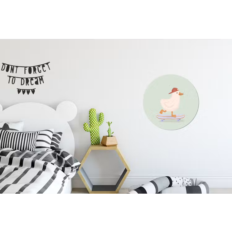 Wall circle - Aluminum - Bird - Skateboard - Animals - Cartoon - Playful — 5