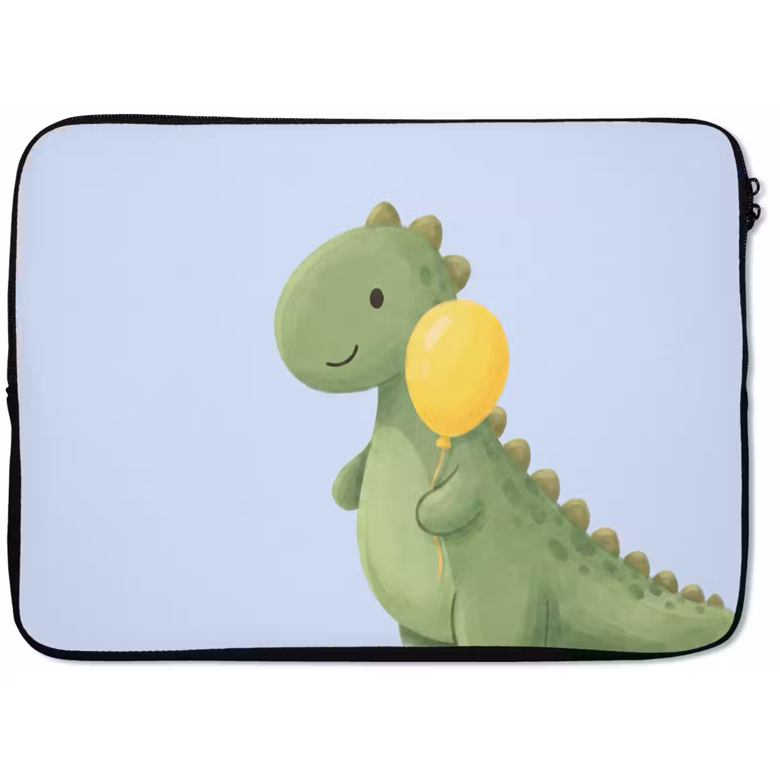 Laptop Sleeve - Dinosaur - Balloon - Children's Room - Illustration - Green — 1