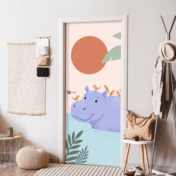 Door sticker - Animals - Bird - Water - Nature - Illustration — 7