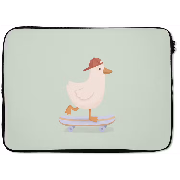 Laptop Sleeve - Bird - Skateboard - Animals - Cartoon - Playful — 1