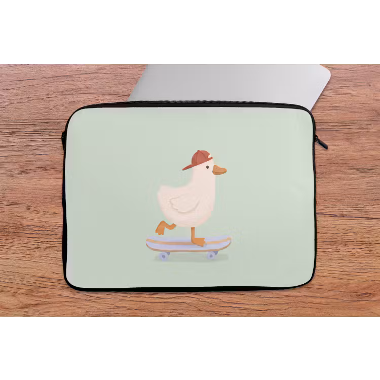 Laptop Sleeve - Bird - Skateboard - Animals - Cartoon - Playful — 2