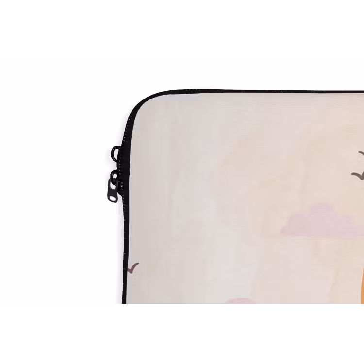 Laptop Sleeve - Hot Air Balloon - Garlands - Adventure - Illustration - Orange — 5
