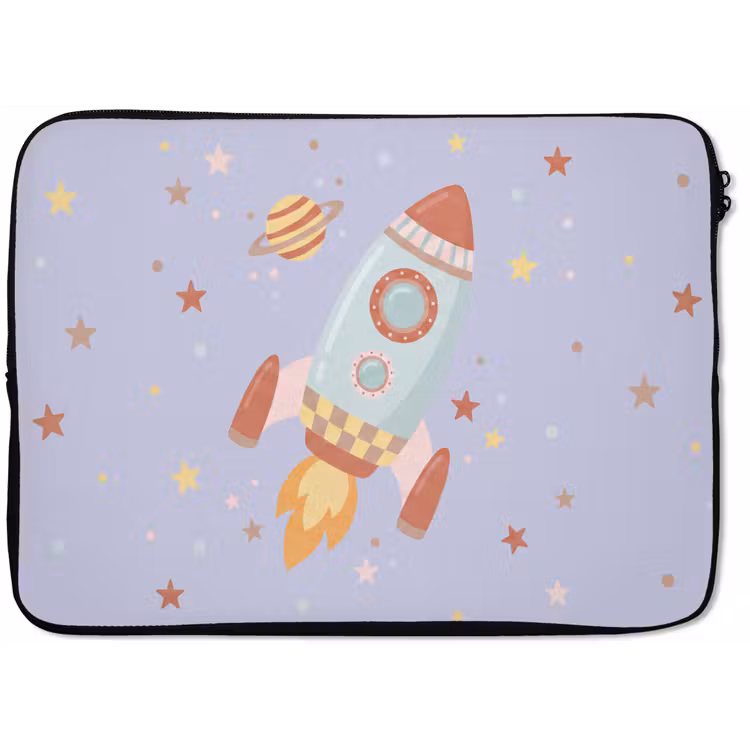 Laptop Sleeve - Rocket - Space - Planet - Illustration — 1