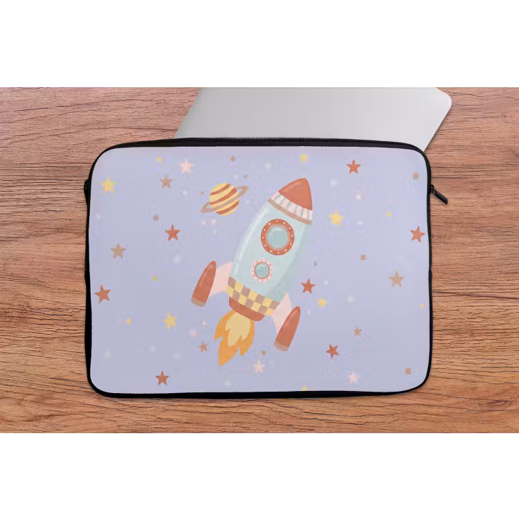 Laptop Sleeve - Rocket - Space - Planet - Illustration — 2