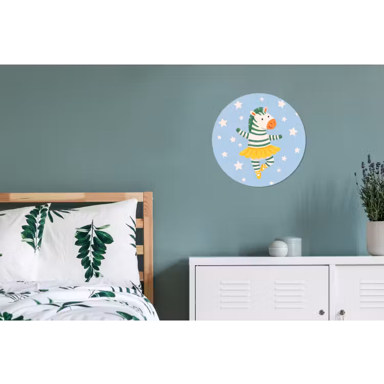 Wall circle - Aluminum - Animals - Dance - Illustration - Children's Room - Stars — 4