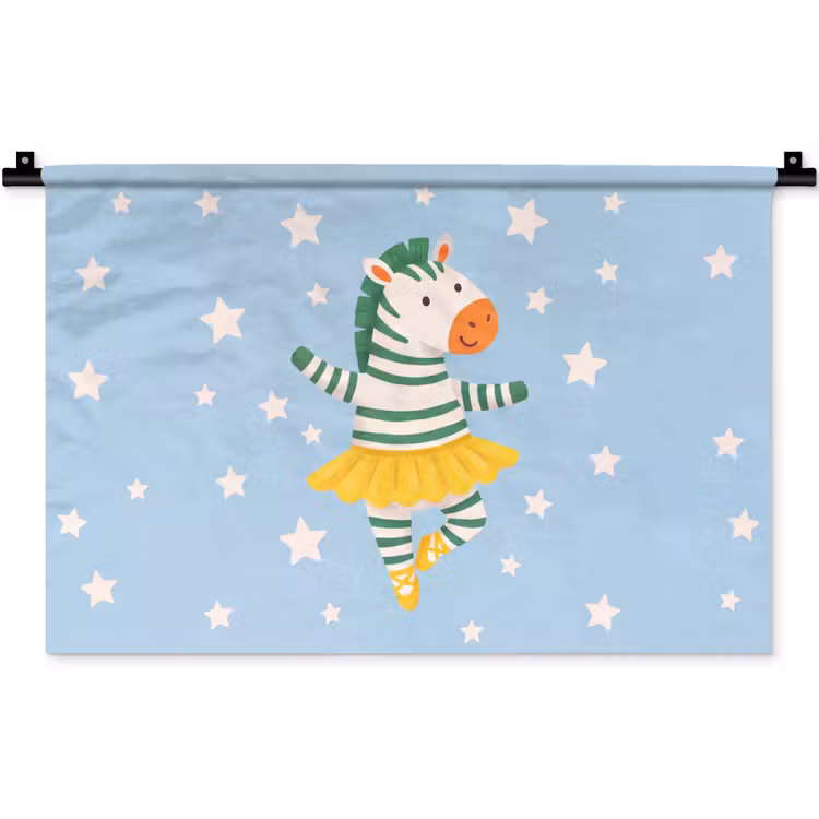 Wall Hanging - Animals - Dance - Illustration - Children's Room - Stars — 1