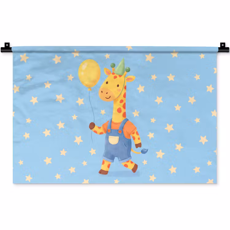 Wall Hanging - Animals - Giraffe - Balloon - Party - Children's Room — 1