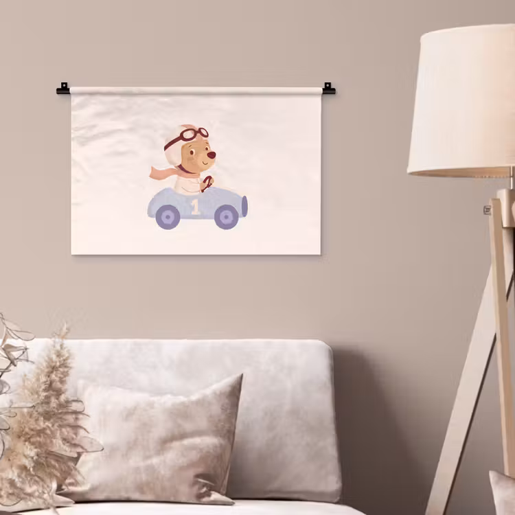 Wall Hanging - Bear - Car - Children's Room - Cartoon - Playful — 2