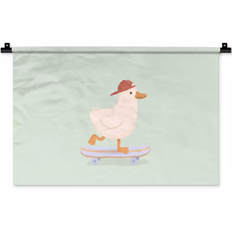 Wall Hanging - Bird - Skateboard - Animals - Cartoon - Playful — 1