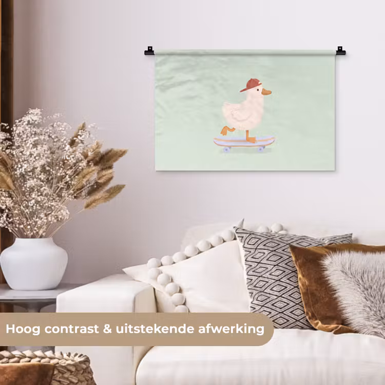 Wall Hanging - Bird - Skateboard - Animals - Cartoon - Playful — 4