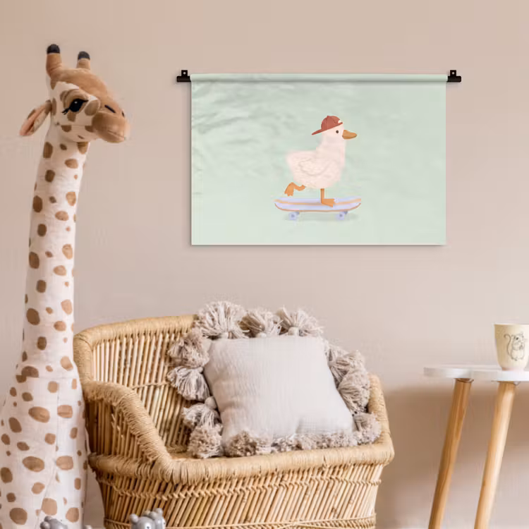 Wall Hanging - Bird - Skateboard - Animals - Cartoon - Playful — 5