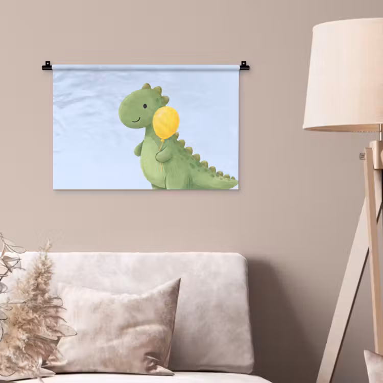 Wall Hanging - Dinosaur - Balloon - Children's Room - Illustration - Green — 2