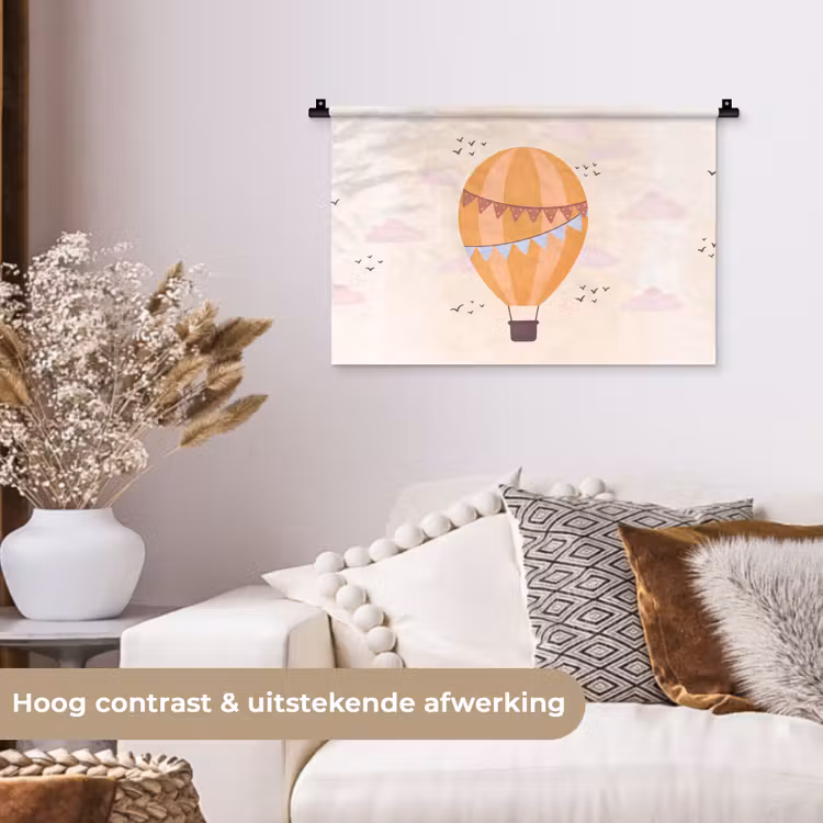 Wall Hanging - Hot Air Balloon - Garlands - Adventure - Illustration - Orange — 4