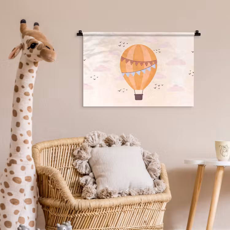 Wall Hanging - Hot Air Balloon - Garlands - Adventure - Illustration - Orange — 5