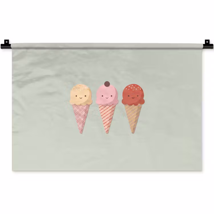 Wall Hanging - Ice Cream - Cones - Food - Illustration - Cheerful — 1