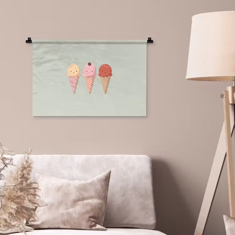 Wall Hanging - Ice Cream - Cones - Food - Illustration - Cheerful — 2