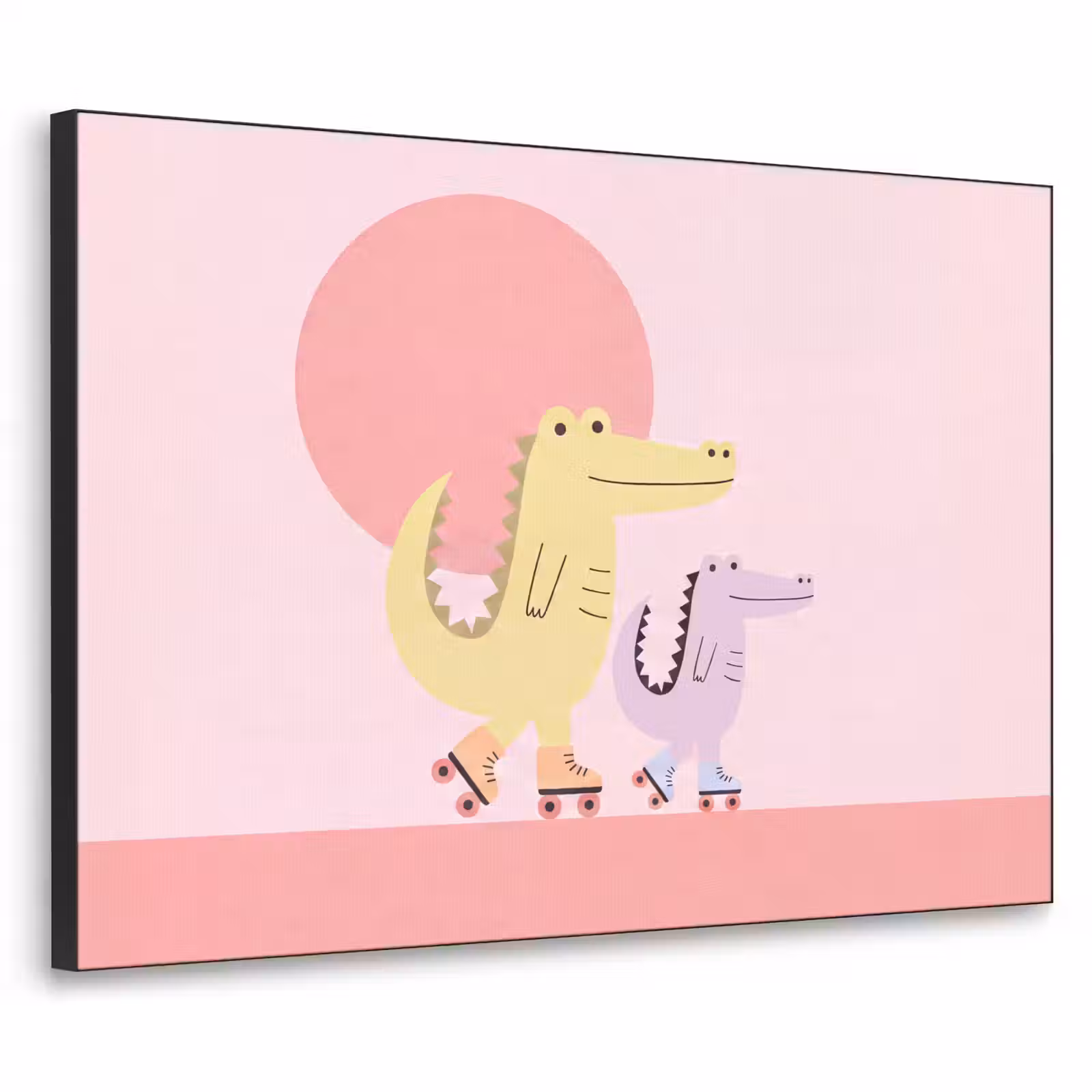 Art Frame - Animals - Skating - Illustration - Playful - Pink — 1