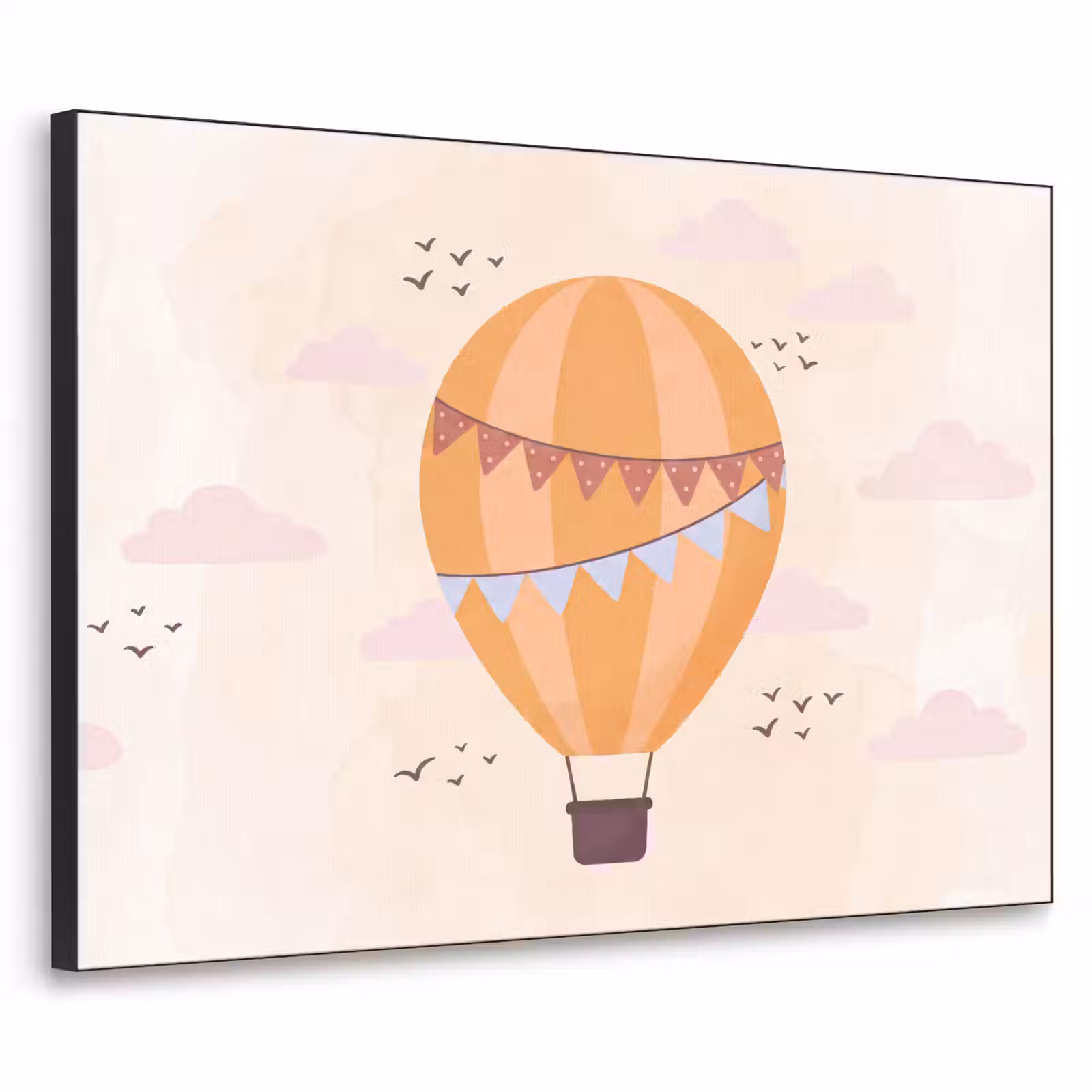 Art Frame - Hot Air Balloon - Garlands - Adventure - Illustration - Orange — 1