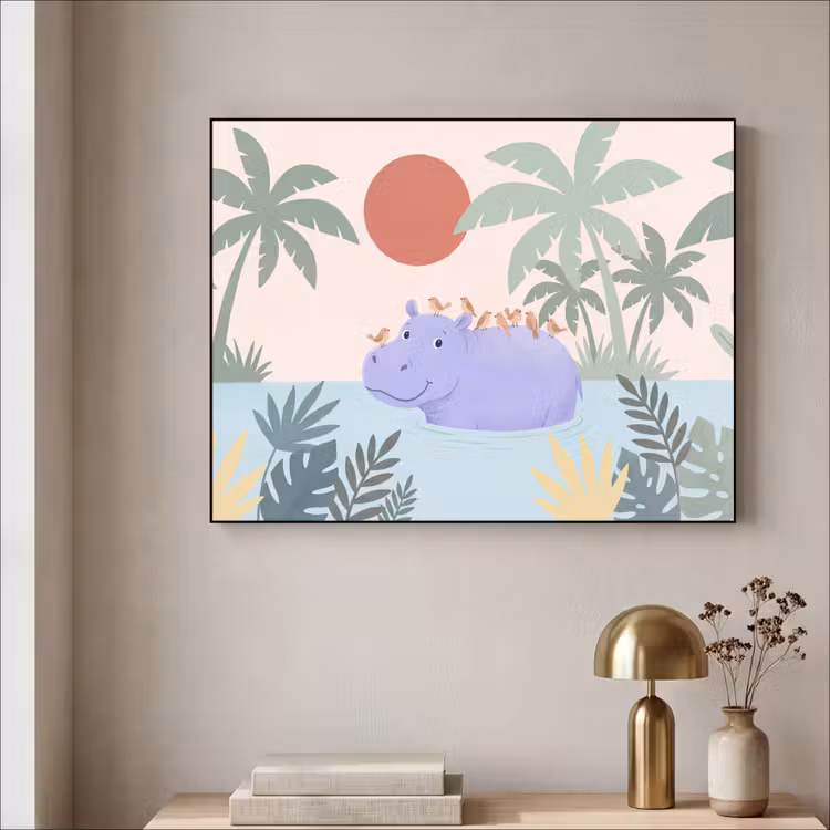 Art Frame - Animals - Bird - Water - Nature - Illustration — 3