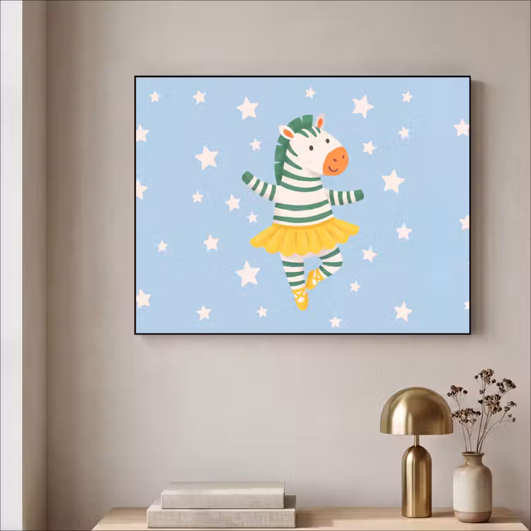 Art Frame - Animals - Dance - Illustration - Children's Room - Stars — 3