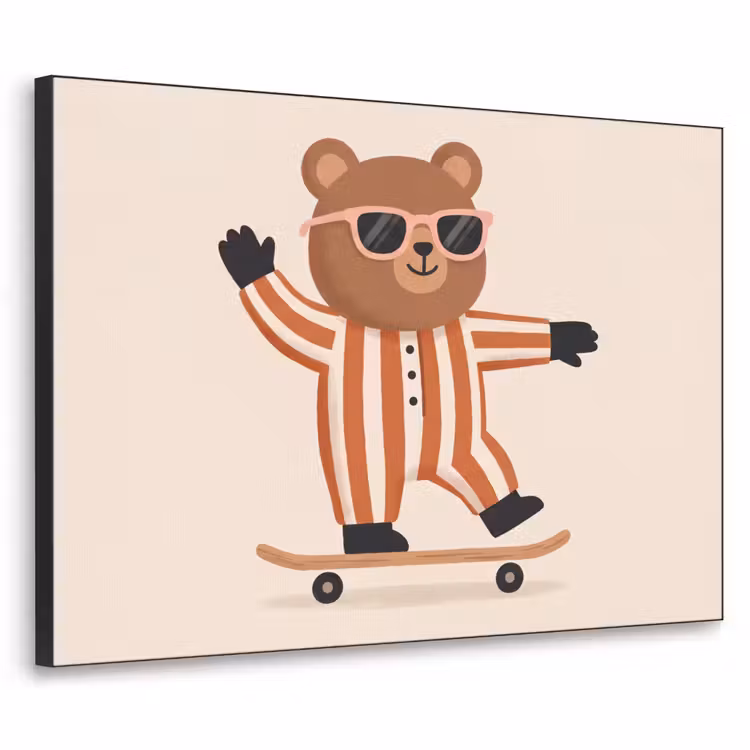 Art Frame - Animals - Skateboard - Game - Cartoon - Pink — 1