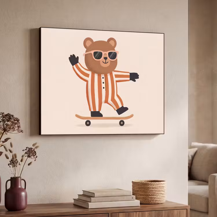 Art Frame - Animals - Skateboard - Game - Cartoon - Pink — 4