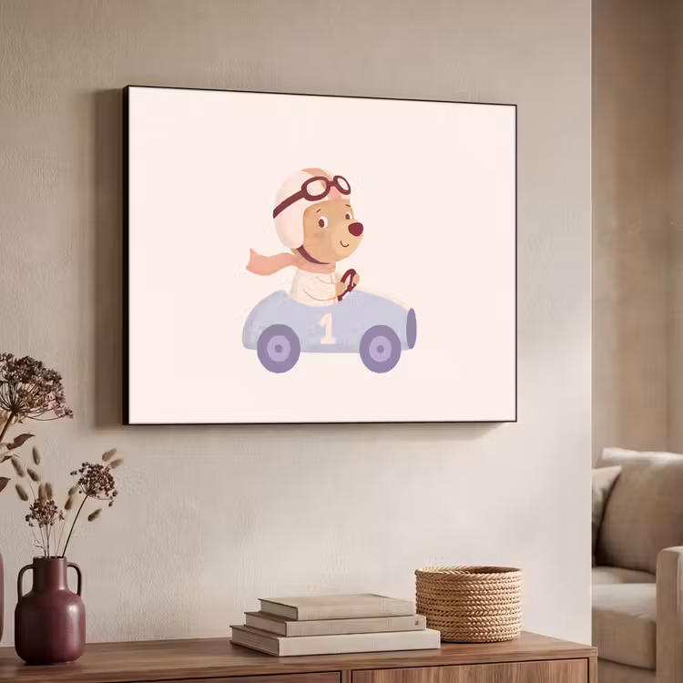 Art Frame - Bear - Car - Children's Room - Cartoon - Playful — 4