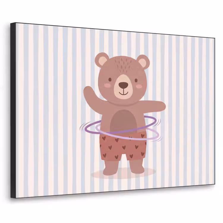 Art Frame - Bear - Hoop - Children's Room - Illustration - Brown — 1