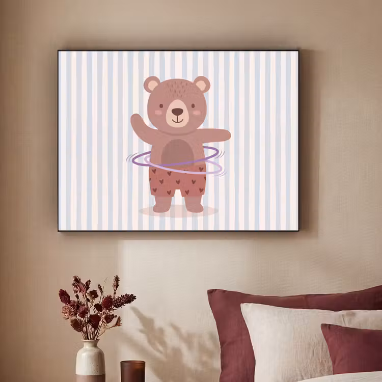 Art Frame - Bear - Hoop - Children's Room - Illustration - Brown — 2