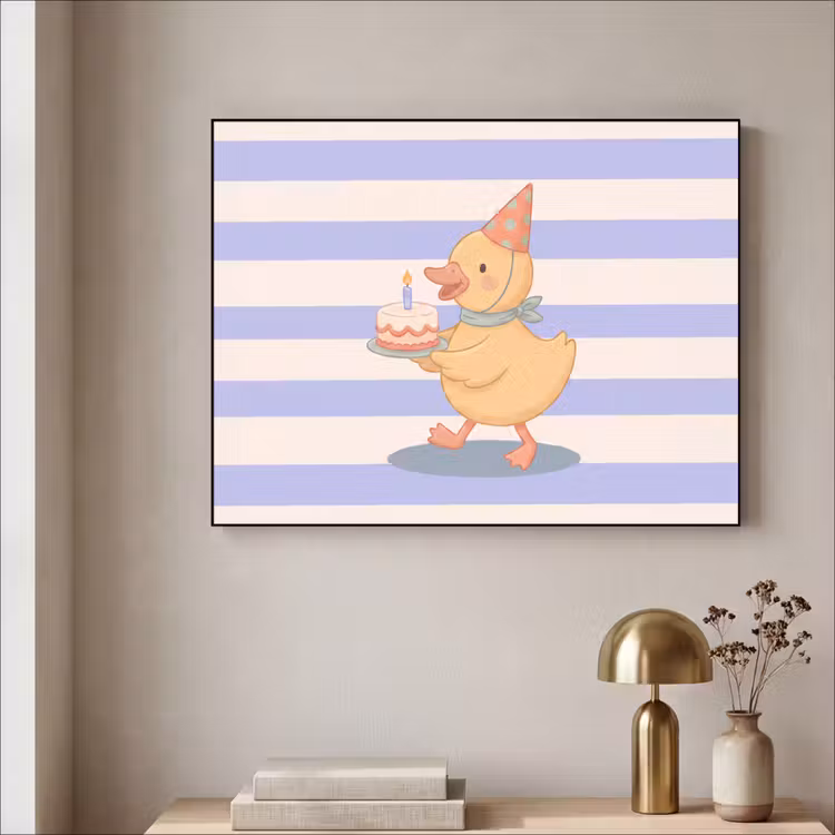 Art Frame - Bird - Party - Cake - Children - Illustration — 3