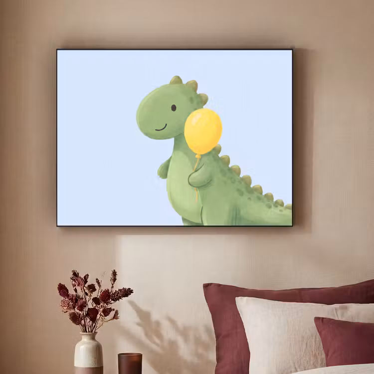 Art Frame - Dinosaur - Balloon - Children's Room - Illustration - Green — 2
