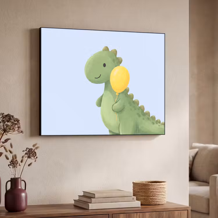 Art Frame - Dinosaur - Balloon - Children's Room - Illustration - Green — 4