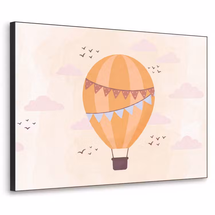 Art Frame - Hot Air Balloon - Garlands - Adventure - Illustration - Orange — 1