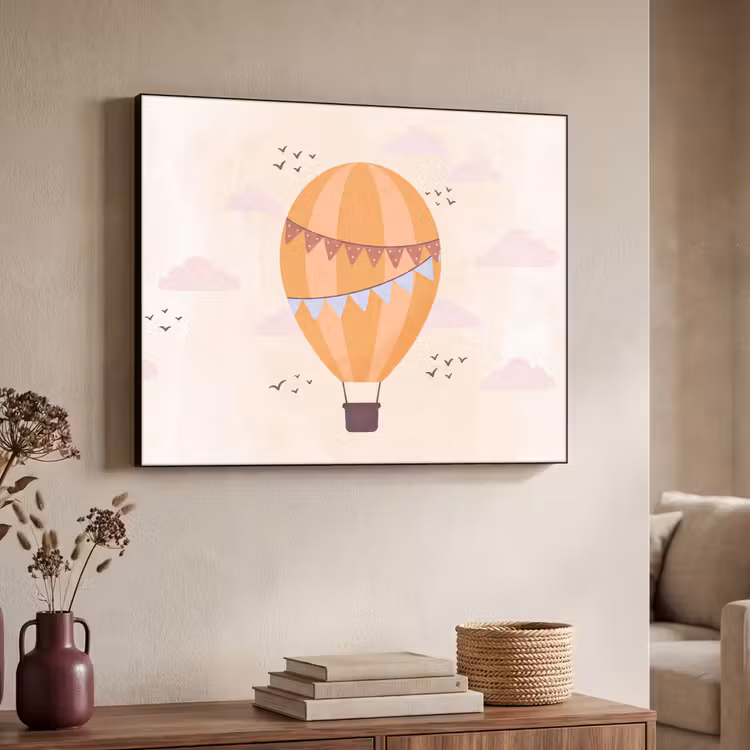 Art Frame - Hot Air Balloon - Garlands - Adventure - Illustration - Orange — 4