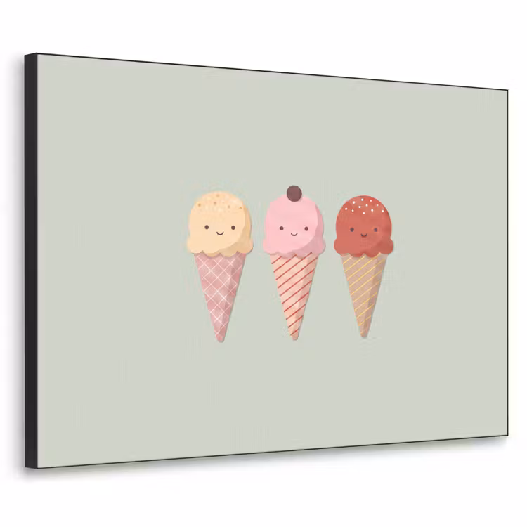 Art Frame - Ice Cream - Cones - Food - Illustration - Cheerful — 1