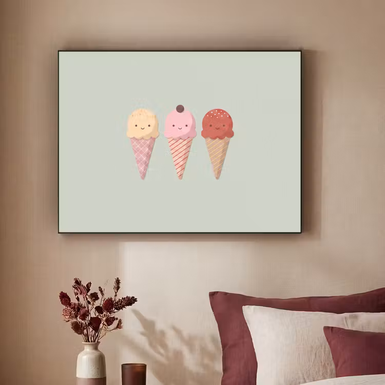 Art Frame - Ice Cream - Cones - Food - Illustration - Cheerful — 2