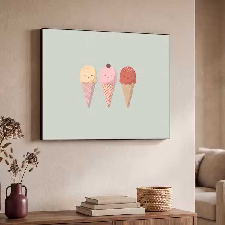 Art Frame - Ice Cream - Cones - Food - Illustration - Cheerful — 4