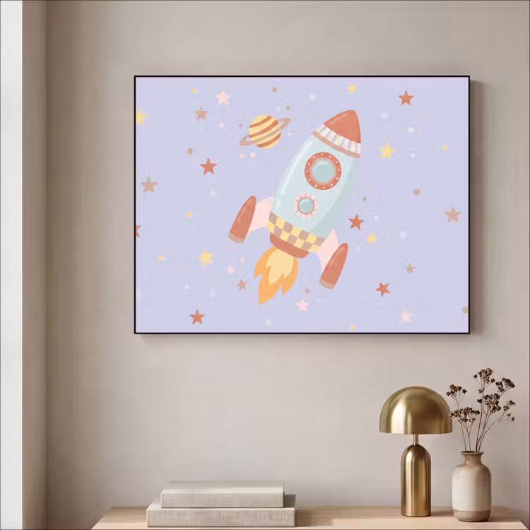 Art Frame - Rocket - Space - Planet - Illustration — 3