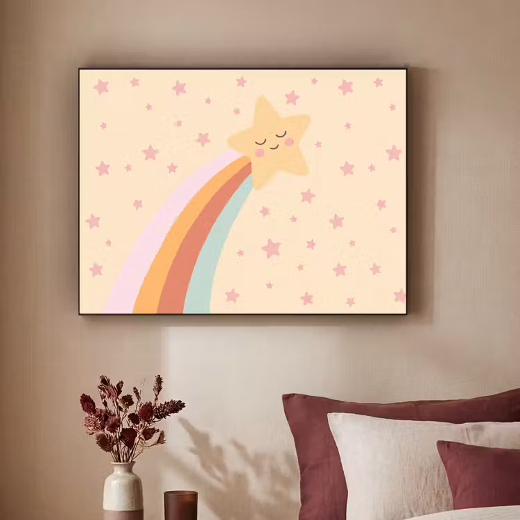 Art Frame - Star - Rainbow - Night - Illustration - Pastel — 2