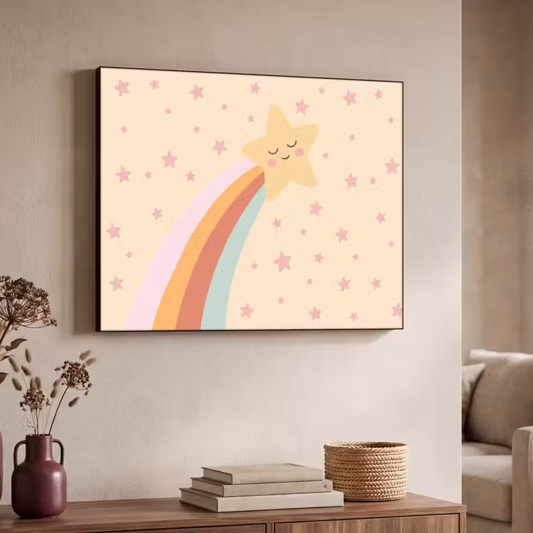 Art Frame - Star - Rainbow - Night - Illustration - Pastel — 4