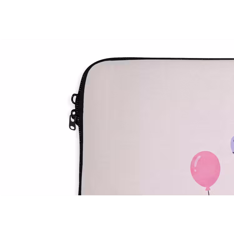 Laptop Sleeve - Animals - Bicycle - Friendship - Illustration - Pink — 5