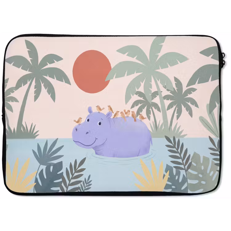 Laptop Sleeve - Animals - Bird - Water - Nature - Illustration — 1