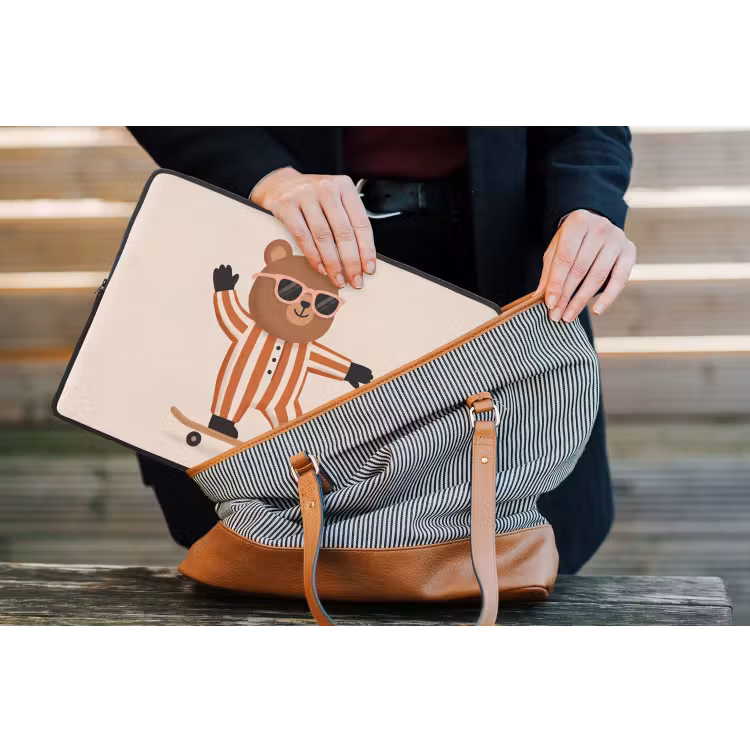 Laptop Sleeve - Animals - Skateboard - Game - Cartoon - Pink — 4