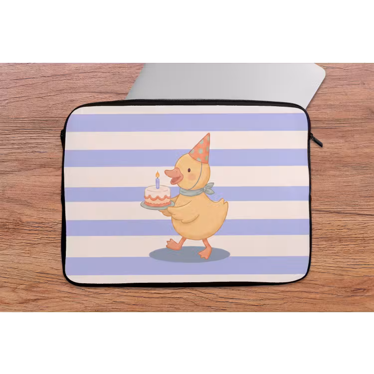 Laptop Sleeve - Bird - Party - Cake - Children - Illustration — 2