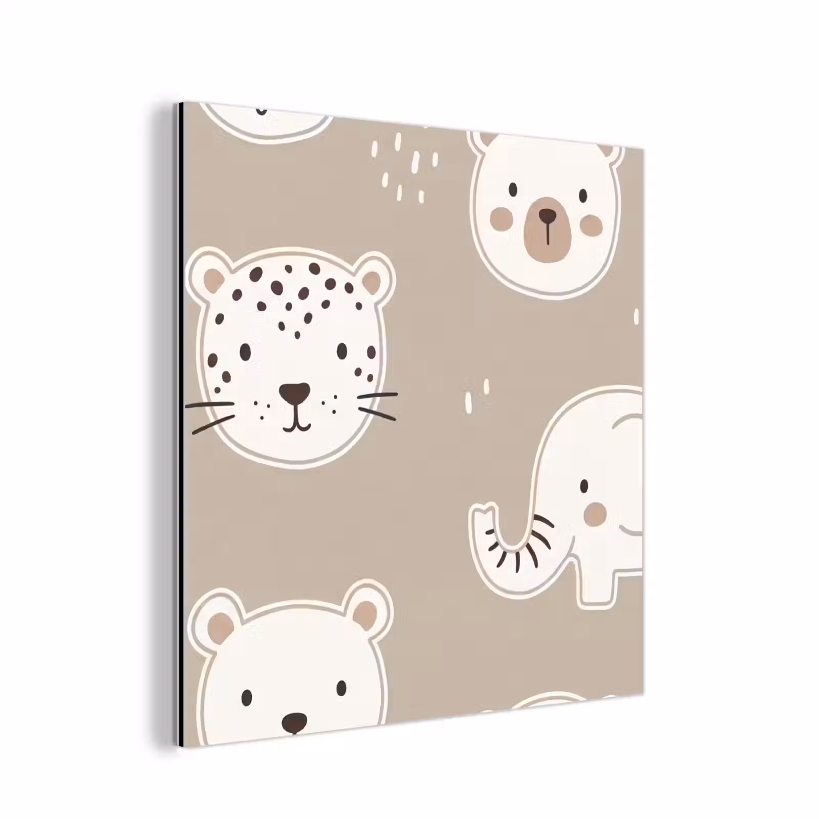 aluminium wall art - Animals - Pattern - Illustration - Modern - Beige — 1